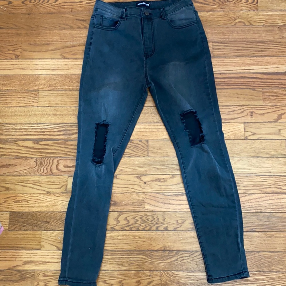 Distressed Knees Denim Jeans